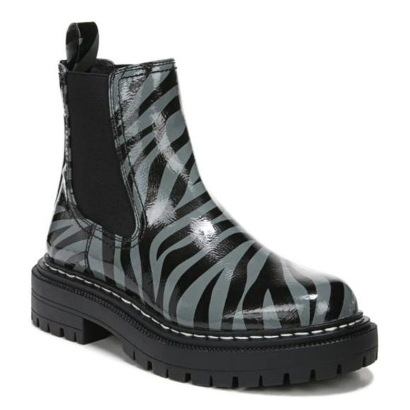 Circus By Sam Edelman 6.5 Lug Bootie Effie Black/Grey BNWB - Picture 2 of 3